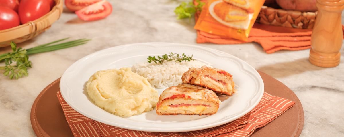 Empanado de Frango à Parmegiana