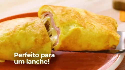 Enroladinho de Pão de Queijo com Presunto na Frigideira