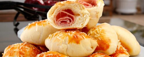 Enroladinho de presunto e queijo na airfryer
