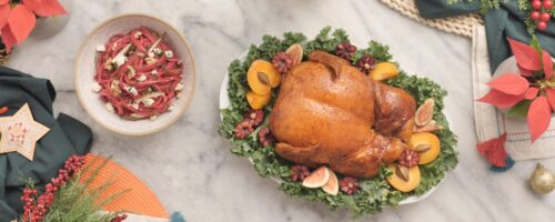 Fiesta Seara com Macarrão de Beterraba e Gorgonzola