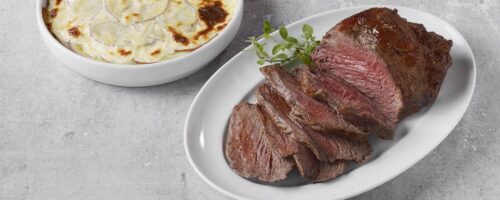 Rosbife de Filé Mignon com Batata Gratinada