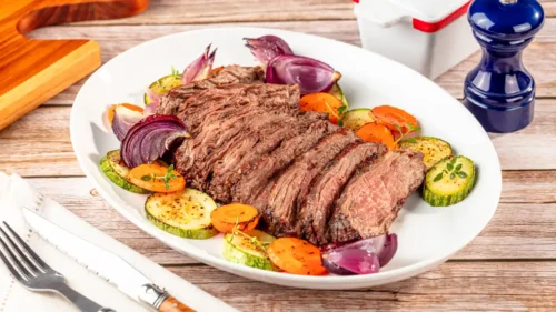 Fraldinha na airfryer com manteiga e alho