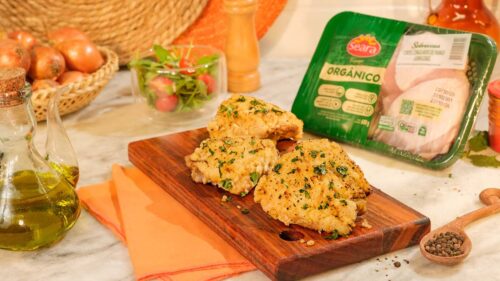 Frango Assado com Creme de Cebola de Maionese