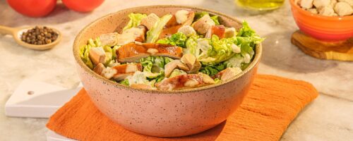 Frango Grelhado com Salada Ceasar