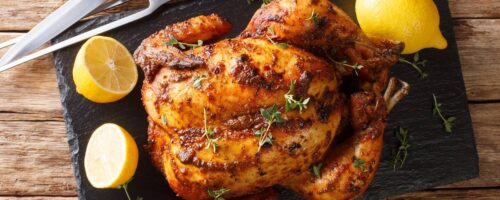 Frango Assado com Recheio Agridoce