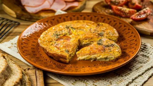 Fritada de Batata com Lombo Canadense