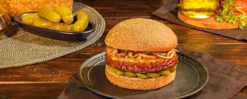 Hambúrguer Gran Angus com Crispy de Cebola