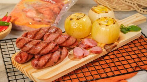 Linguiça Toscana com Cebola Recheada