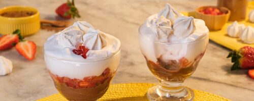 Merengue de Morango com Chocolate