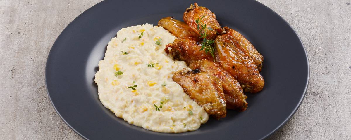 Tulipa de Frango com Creme de Milho
