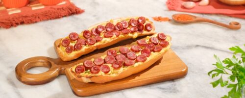 Pão de Alho Caseiro com Linguiça