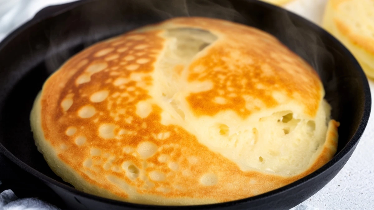 Pão de frigideira com 3 ingredientes: sem fermento, sem forno e pronto em minutos!