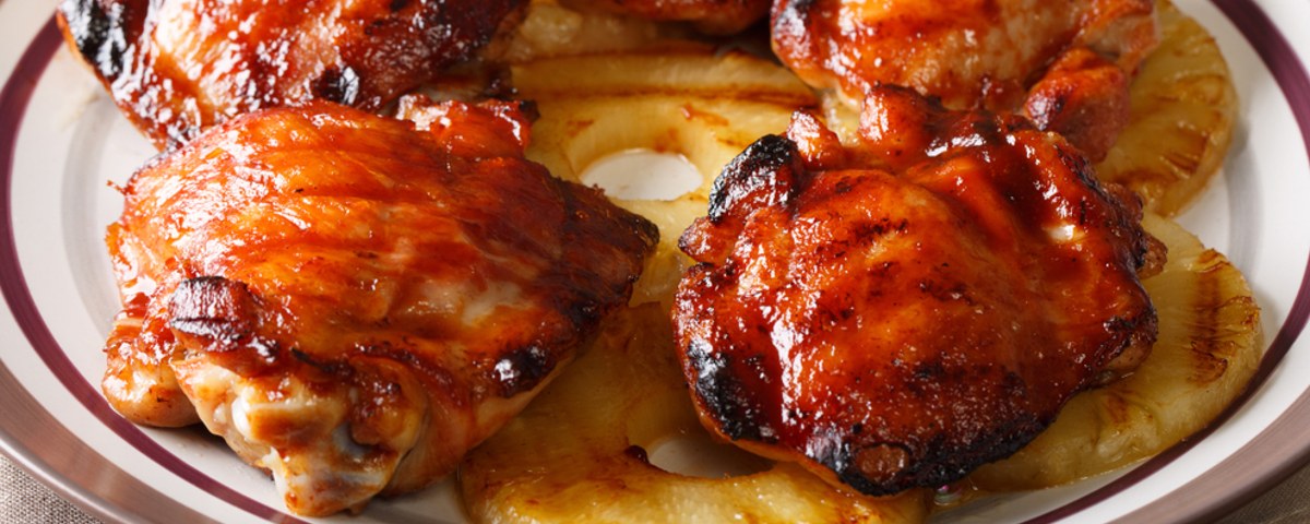 Peito de Frango Assado com Abacaxi