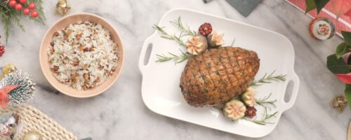 Peito de Fiesta Seara Recheado e Arroz Natalino