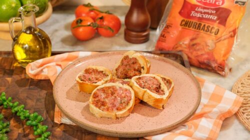Petisco de Pão com Linguiça
