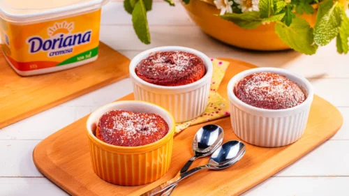 Petit gateau de doce de leite na airfryer
