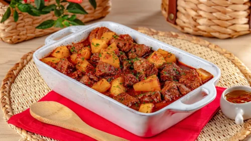 Picadinho de carne com batata