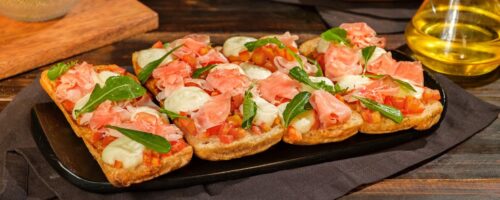 Pizza de Presunto Royal no Pão Ciabatta