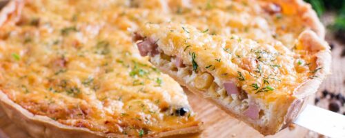 Quiche de Presunto com Alho Poró
