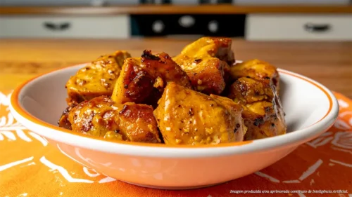 Frango cremoso com toque de mostarda