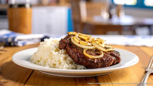 Bife acebolado de patinho