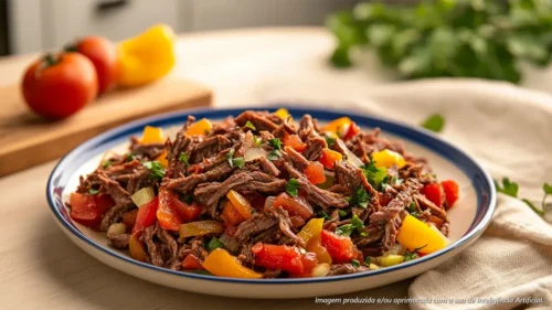 Carne de sol com vinagrete