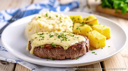Filé mignon com queijo coalho