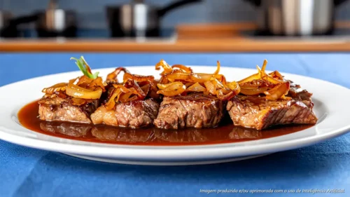 Bife Acebolado ao Molho de Café
