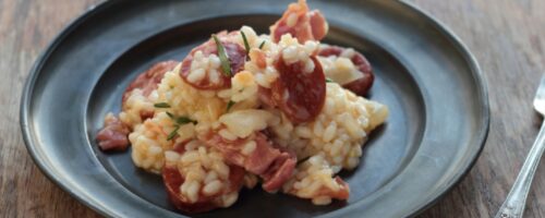 Risoto de Calabresa e Limão Siciliano