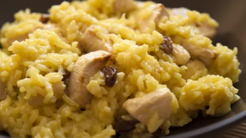 Risoto de Frango com Açafrão