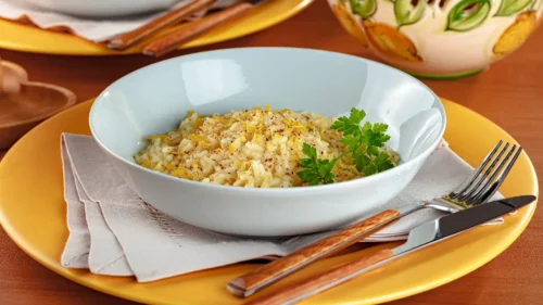 Risoto de limão siciliano