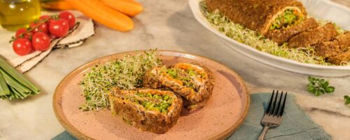 Rocambole de Carne Moída Vegetal