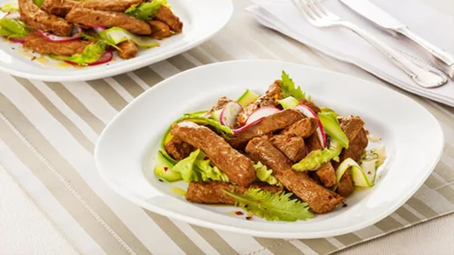Salada Morna de Filé de Costela