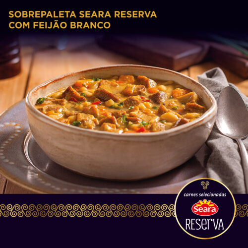 Sopa de sobrepaleta com feijão-branco