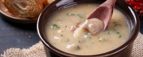 Sopa de Mandioca com Bacon