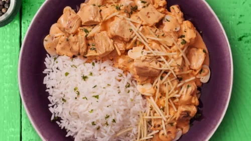 Strogonoff de Frango Vegano