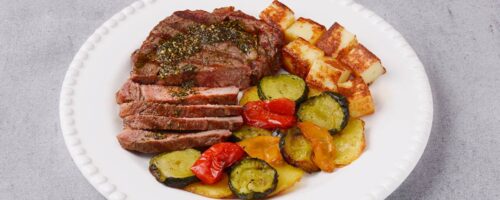 Bife Ancho com Queijo Coalho