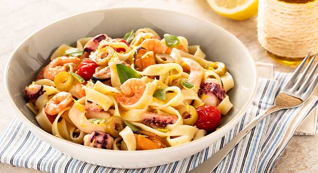 Tagliatelle com Kit Paella ao Limão Siciliano